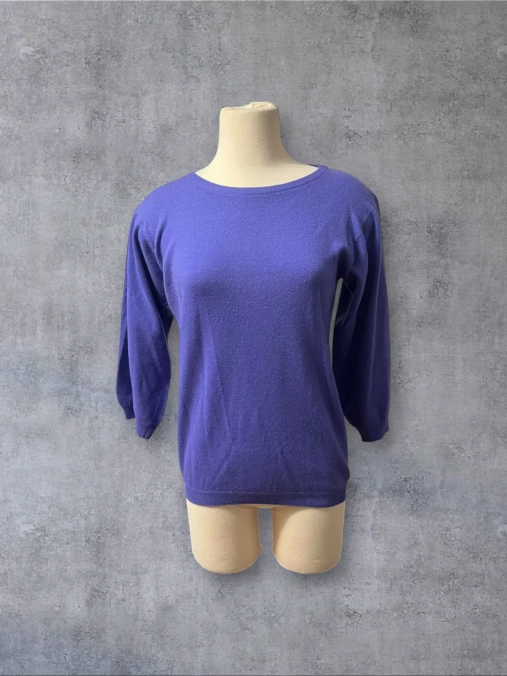 Vintage 60s 100% Cashmere by Pringle Made in Scotland Sz S Purple Sweater - Picture 5 of 7